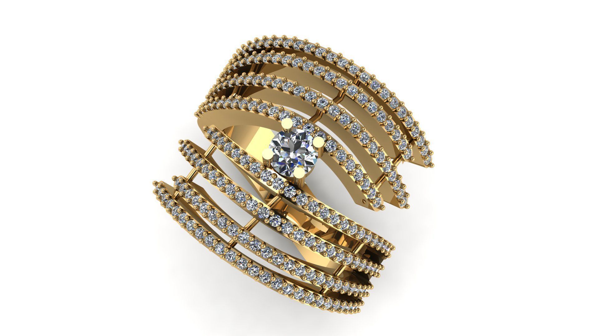 Wedding Engagement Women Ring 3D print model  3D print model_4