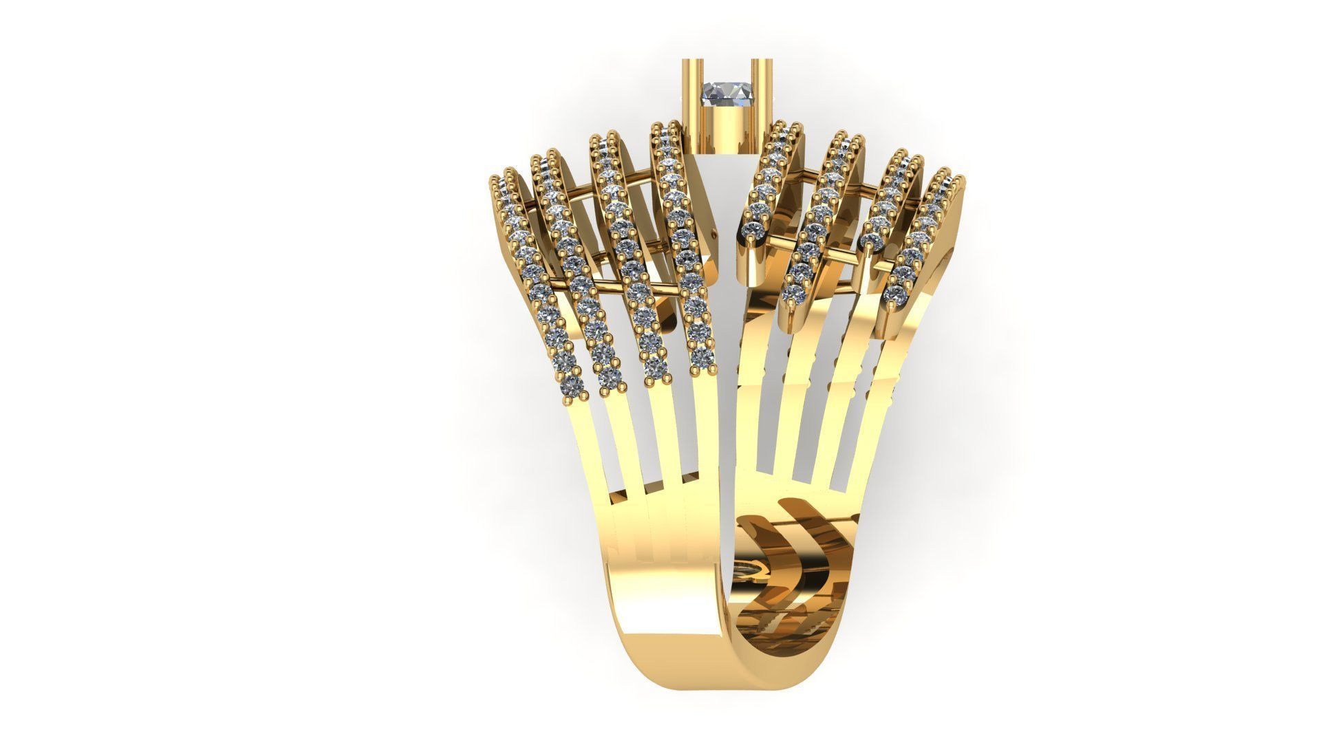 Wedding Engagement Women Ring 3D print model  3D print model_3