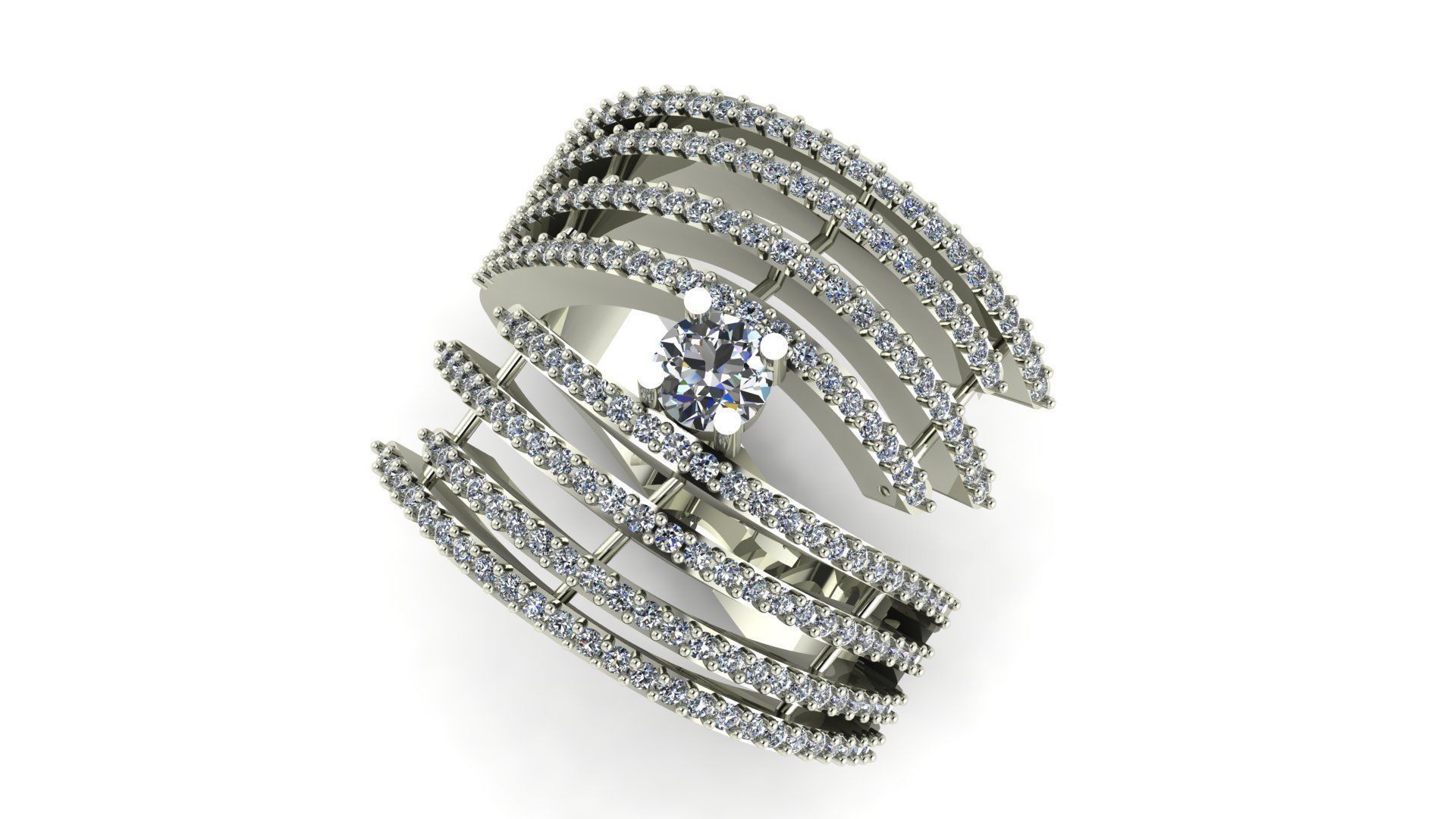 Wedding Engagement Women Ring 3D print model  3D print model_5