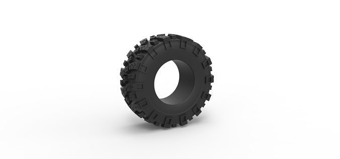 Offroad tire 86 Scale 1 to 25 3D print model