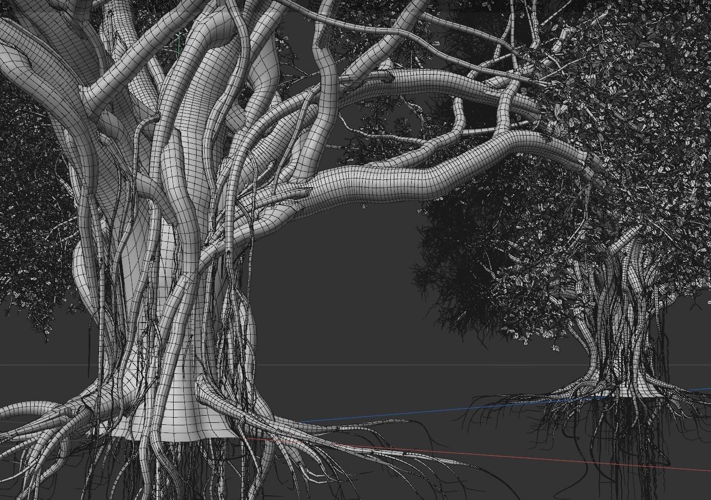 High quality Large banyan tree 09 3D model_6