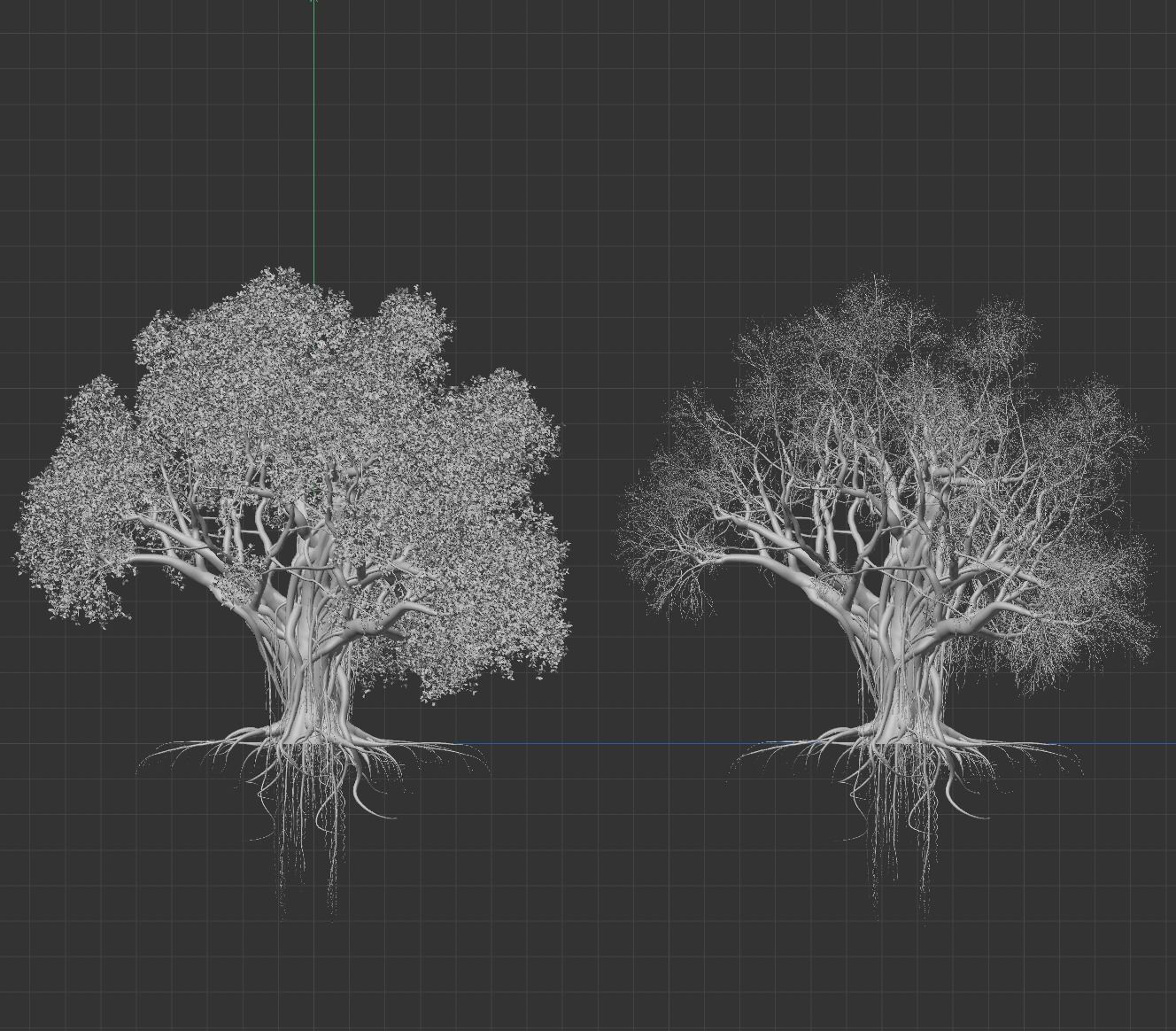 High quality Large banyan tree 09 3D model_5