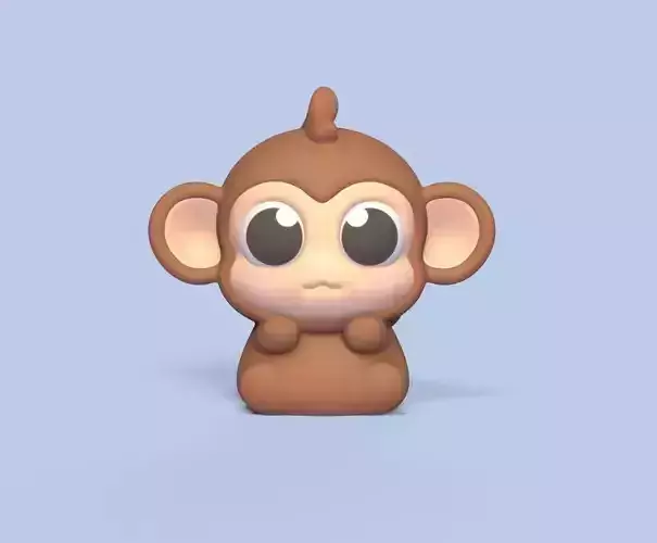 Monkey Big Eyes 3D print model