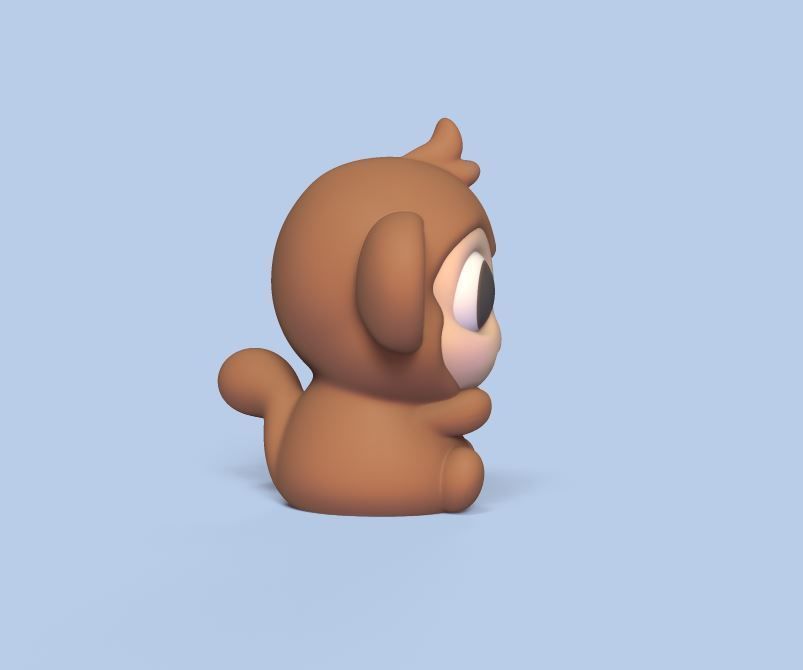 Monkey Big Eyes 3D print model_2