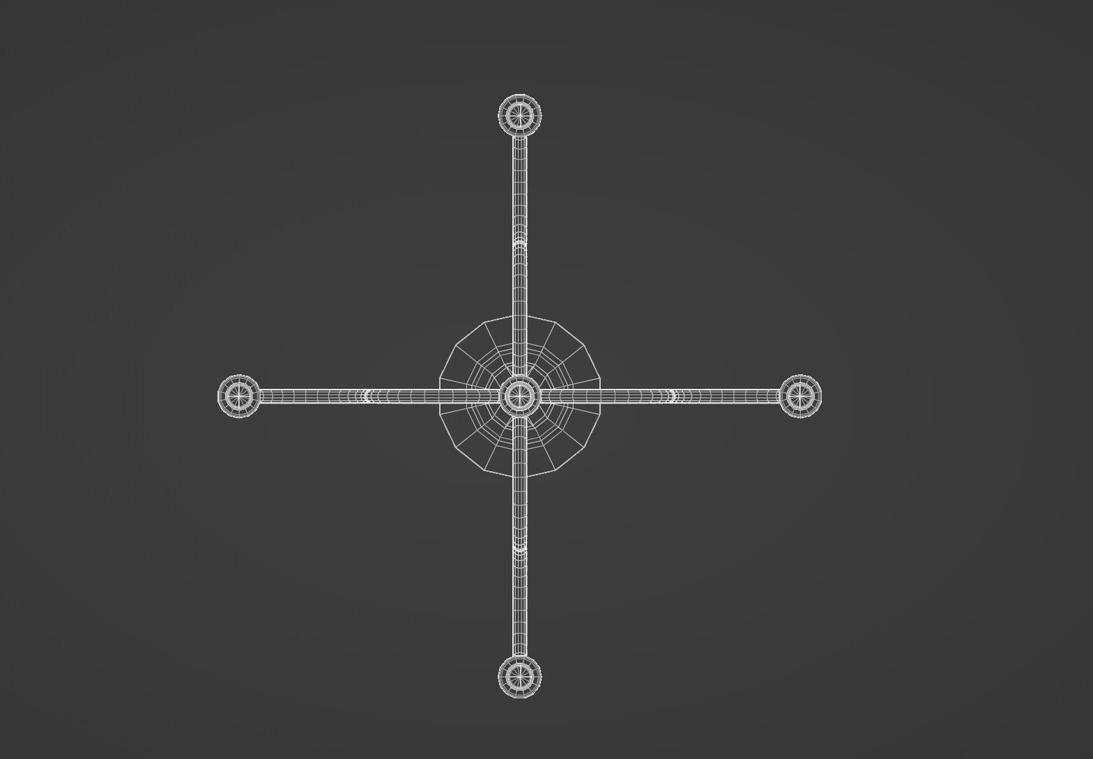 Candelabra Low-poly 3D model_9