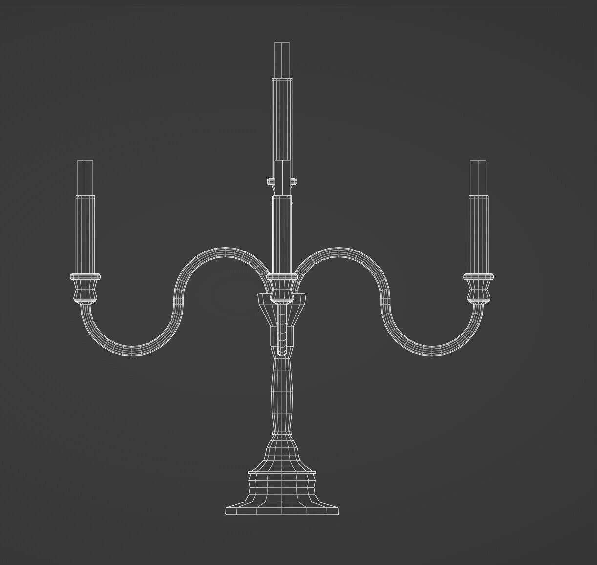 Candelabra Low-poly 3D model_8