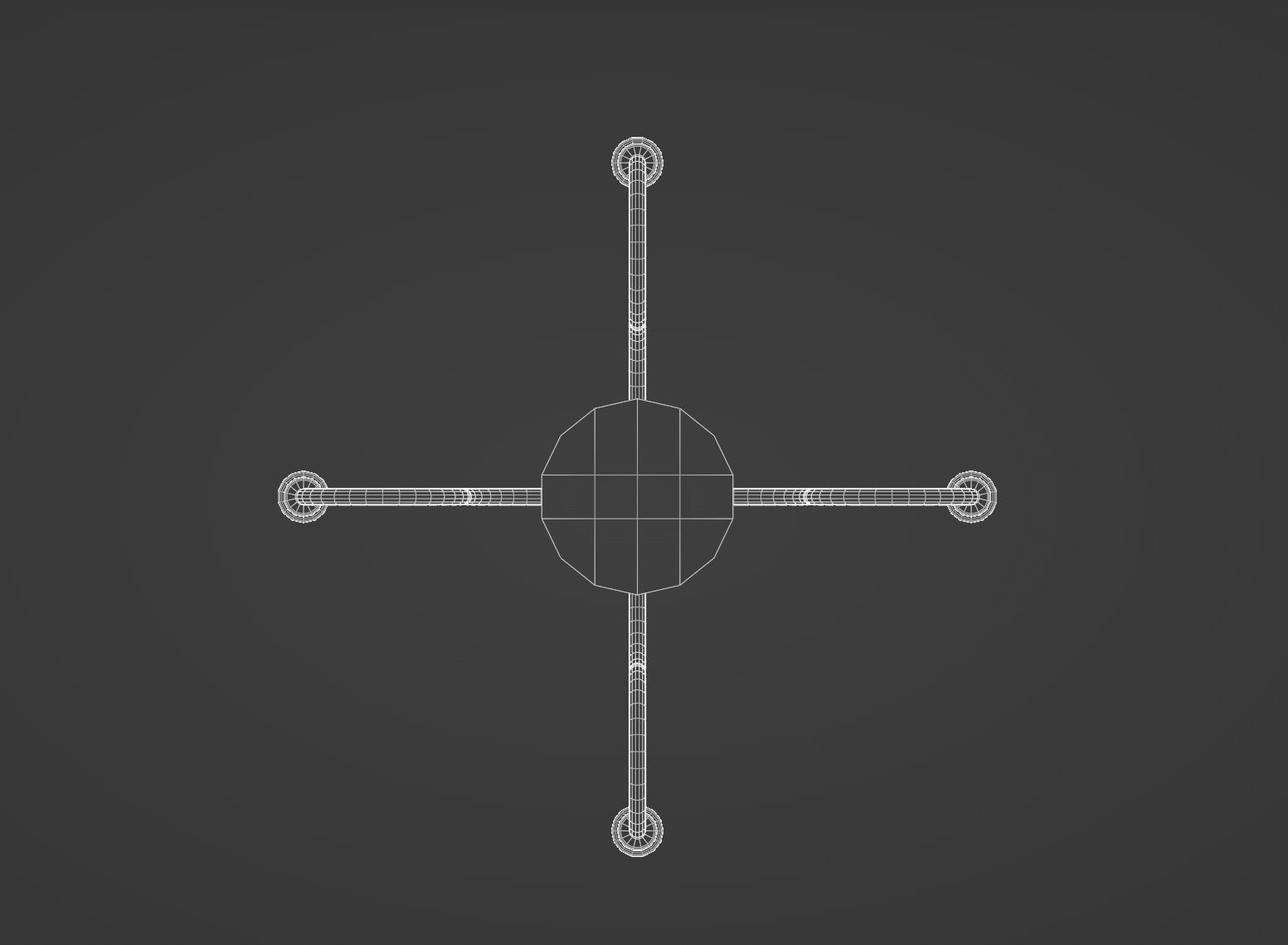 Candelabra Low-poly 3D model_7