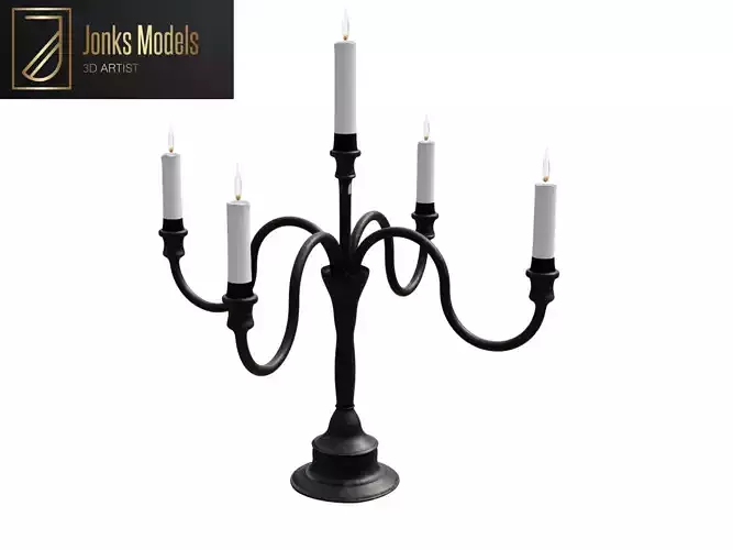 Candelabra Low-poly 3D model