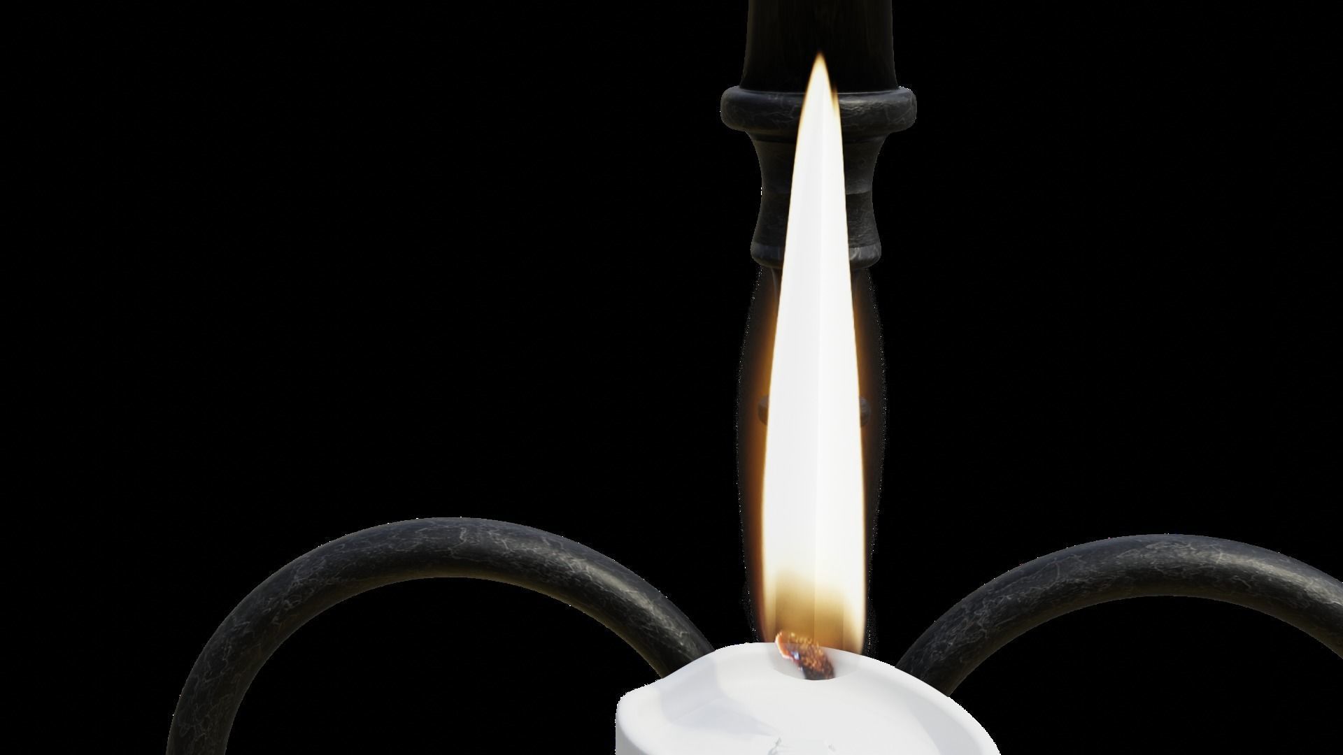 Candelabra Low-poly 3D model_6