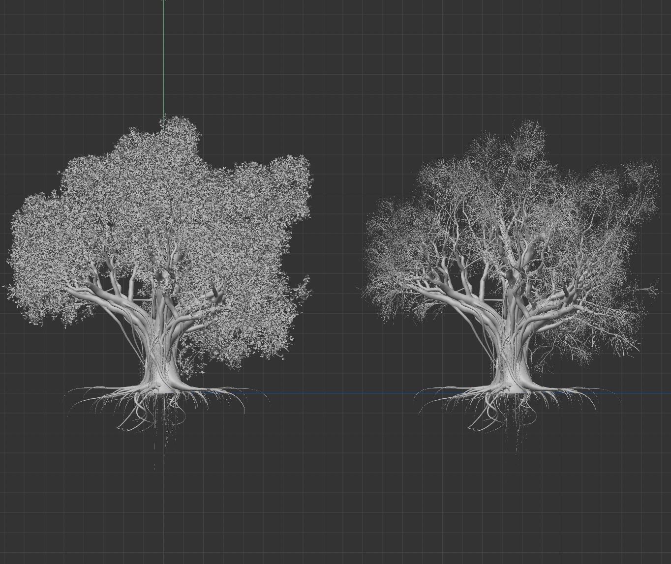 High quality Large banyan tree 10 3D model_5