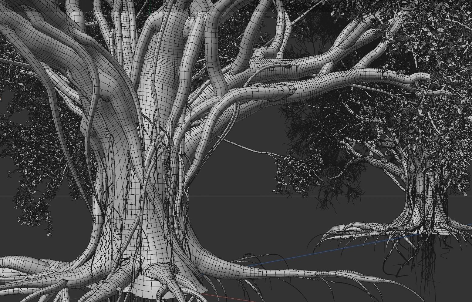 High quality Large banyan tree 10 3D model_6
