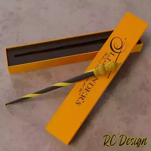 Varita Hufflepuff Wand 3D print model
