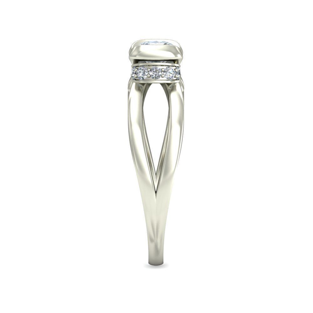 Solitaire Engagement Ring 3D print model_3