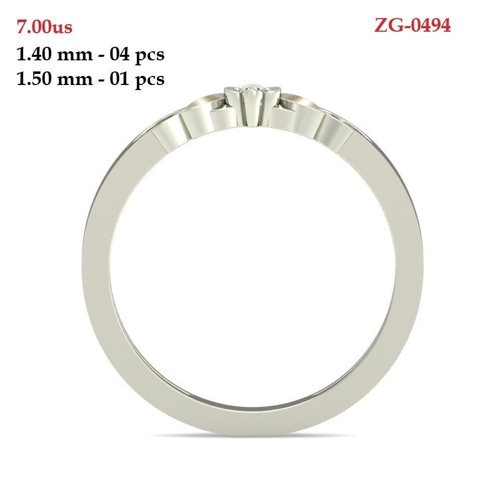 Solitaire Engagement Ring 3D print model_3