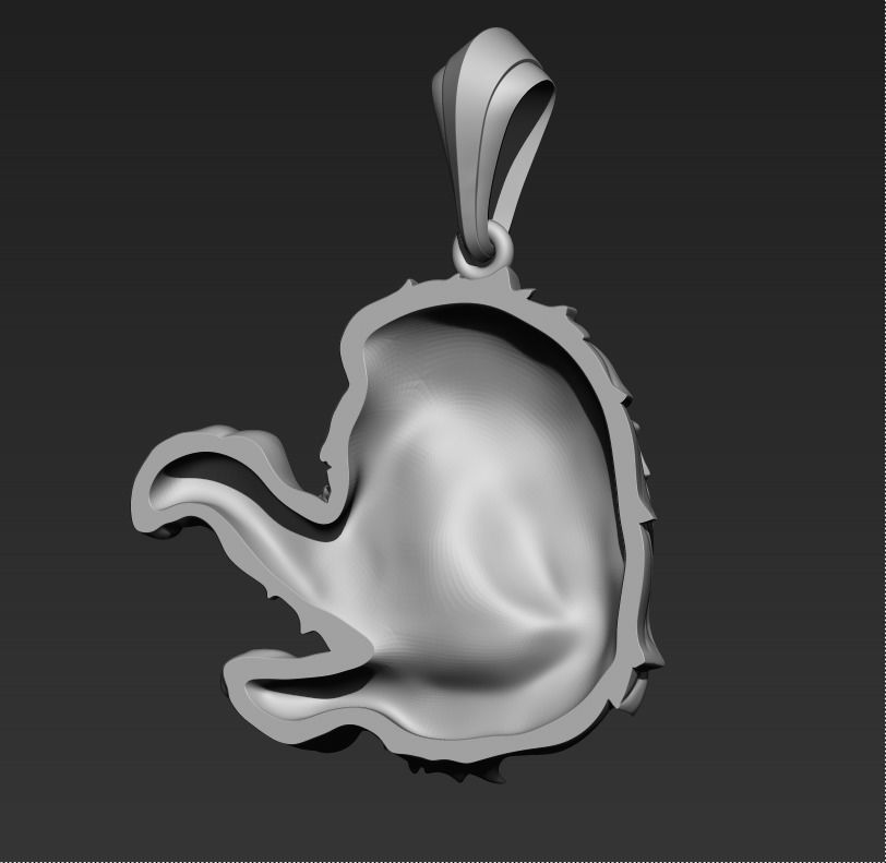 Lion pendant 3D print model_2