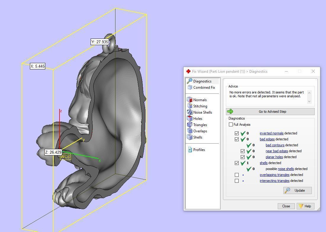 Lion pendant 3D print model_5