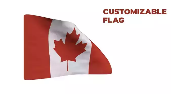 Customizable 3D Animated Flag plus Wind
