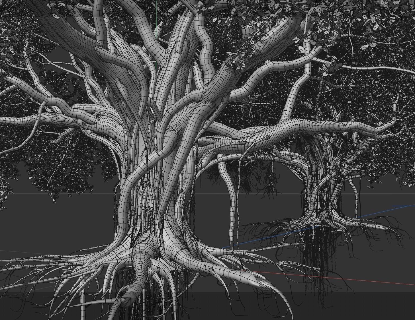 High quality Large banyan tree 12 3D model_6