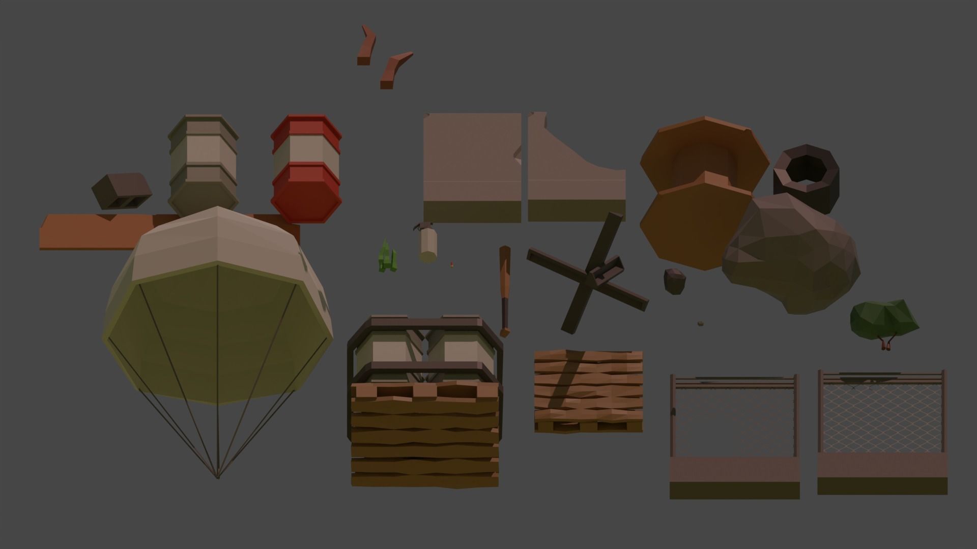 Low-poly environment pack Low-poly 3D model_4