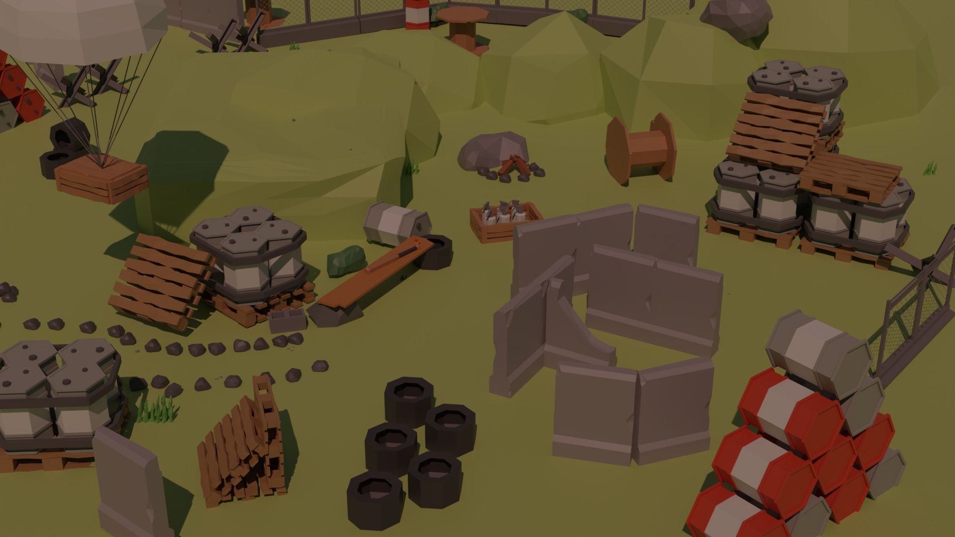 Low-poly environment pack Low-poly 3D model_2