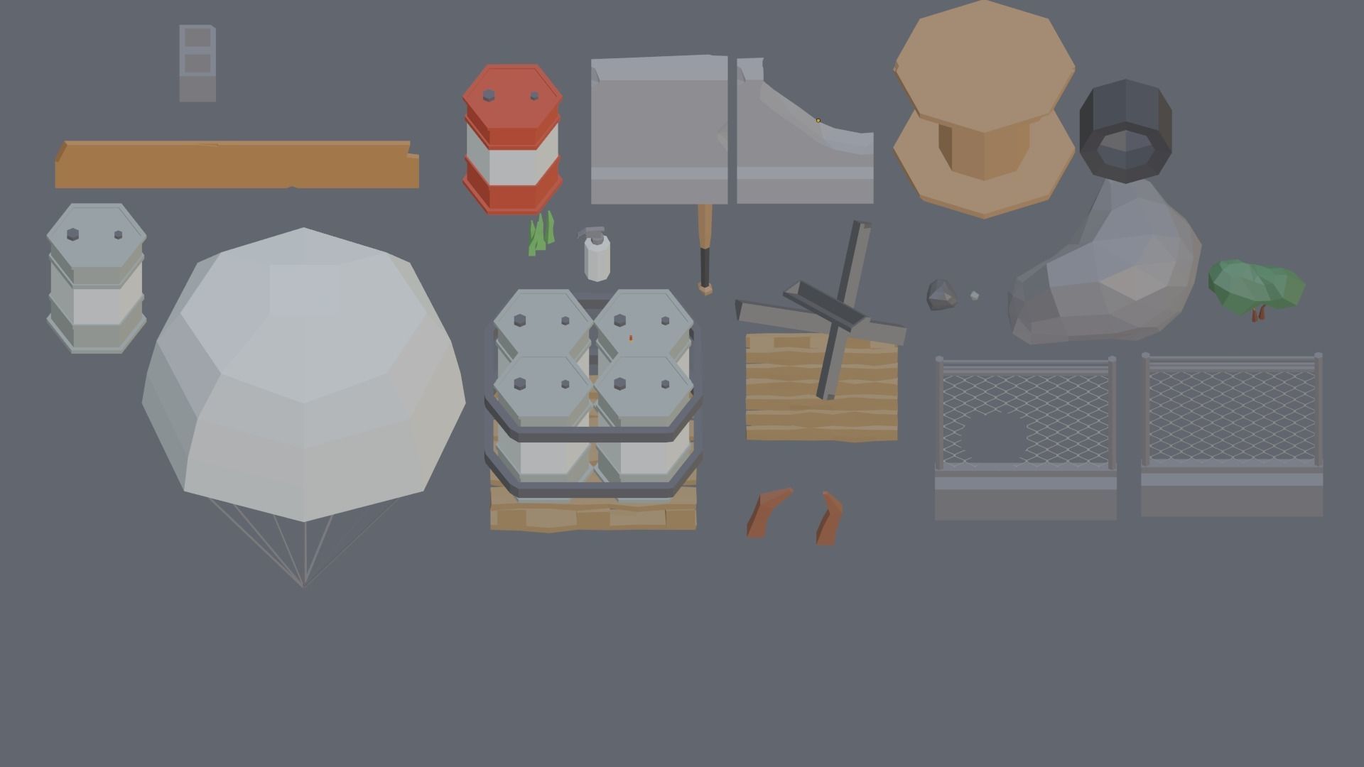 Low-poly environment pack Low-poly 3D model_7