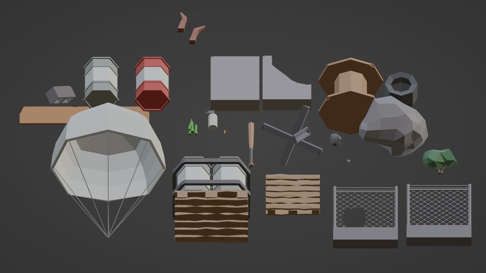 Low-poly environment pack Low-poly 3D model_8