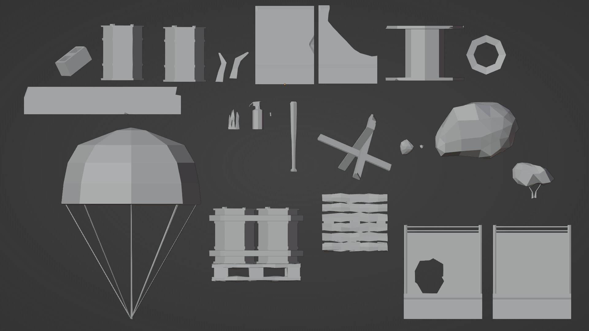 Low-poly environment pack Low-poly 3D model_12