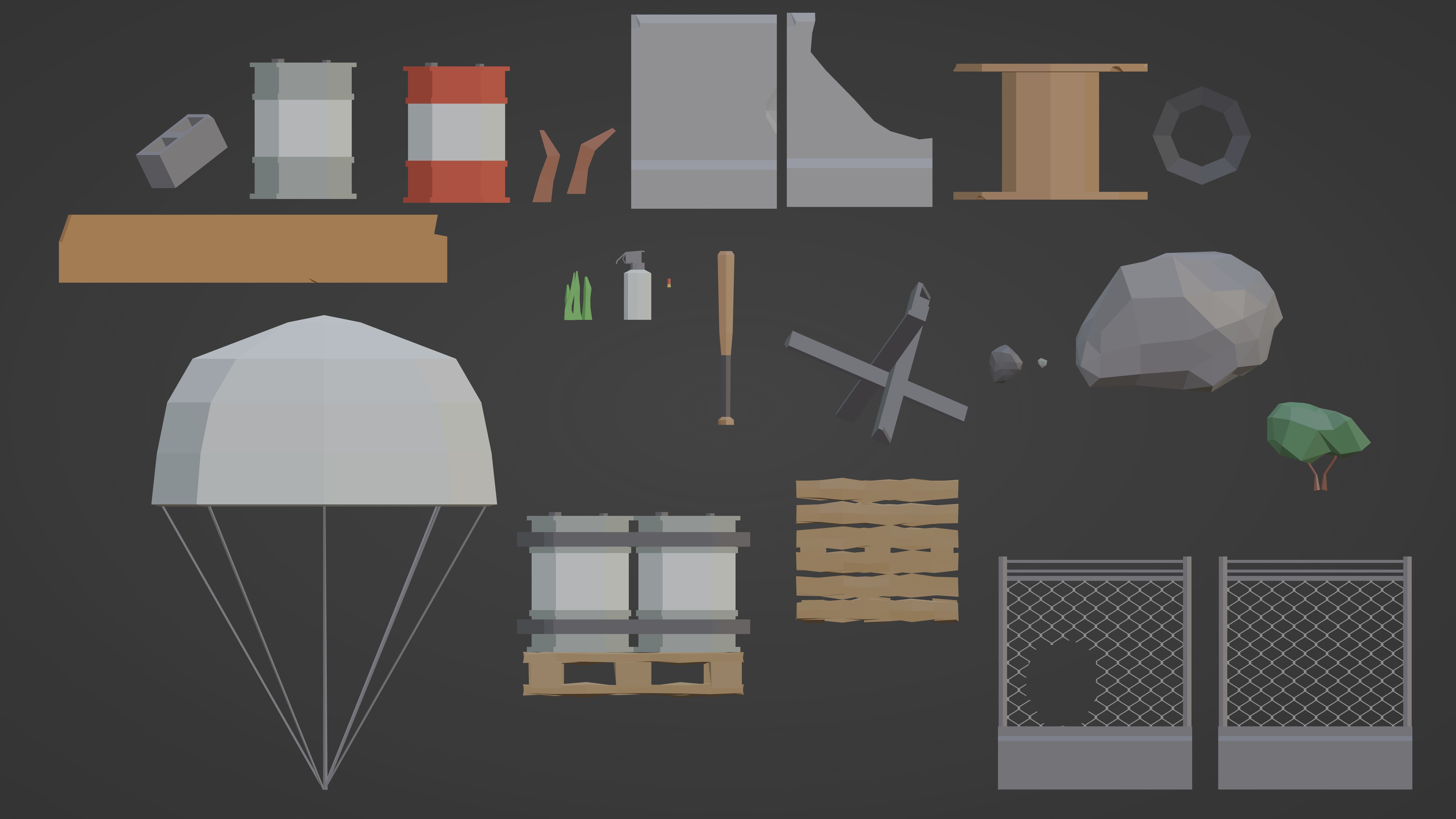 Low-poly environment pack Low-poly 3D model_6