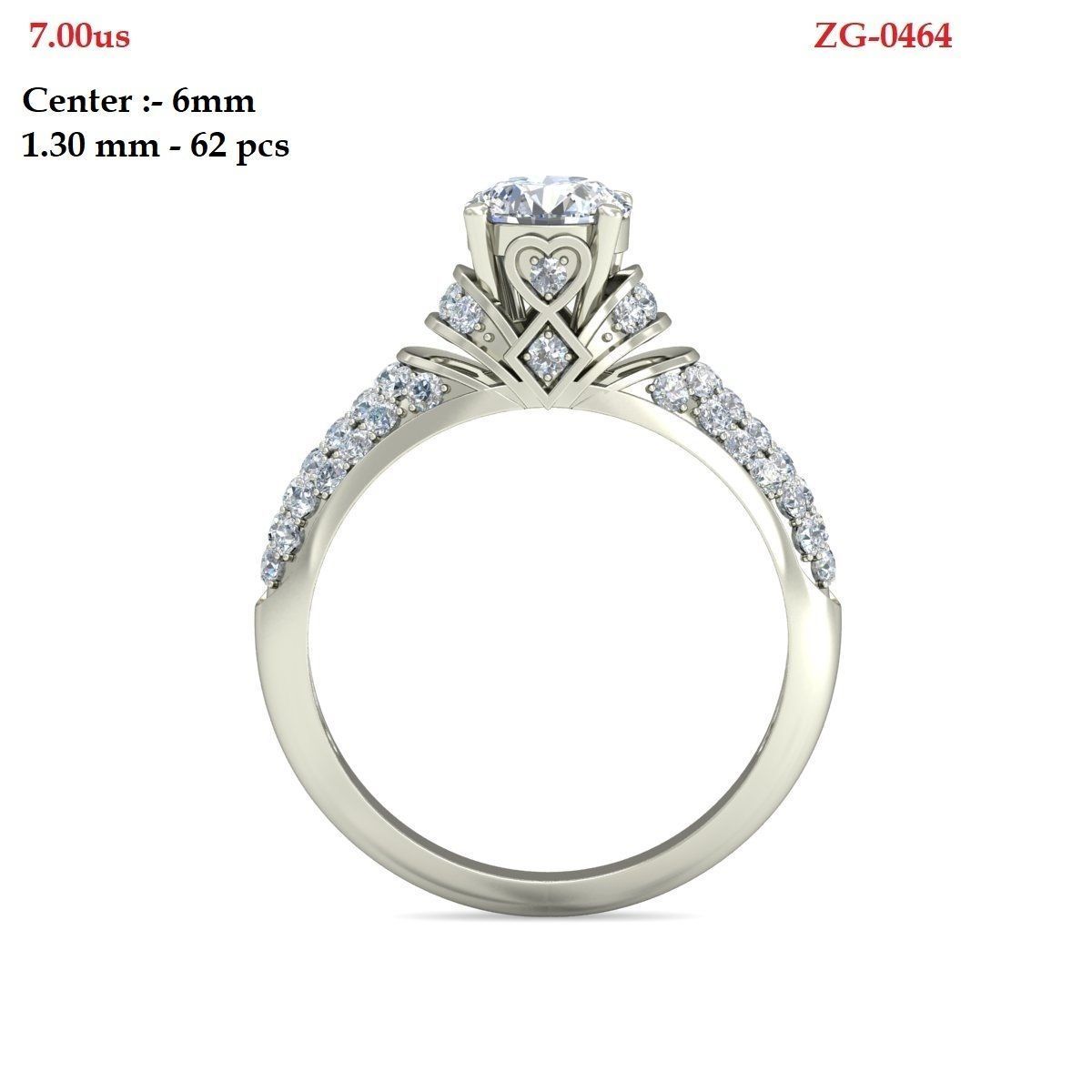 Solitaire Engagement Art Deco Ring 3D print model_3