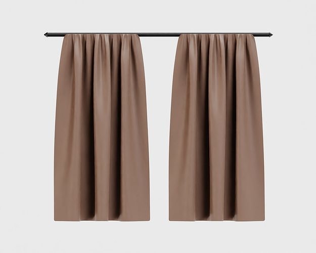 Curtain 3d model Low-poly 3D model