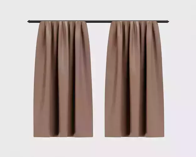 Curtain 3d model Low-poly 3D model