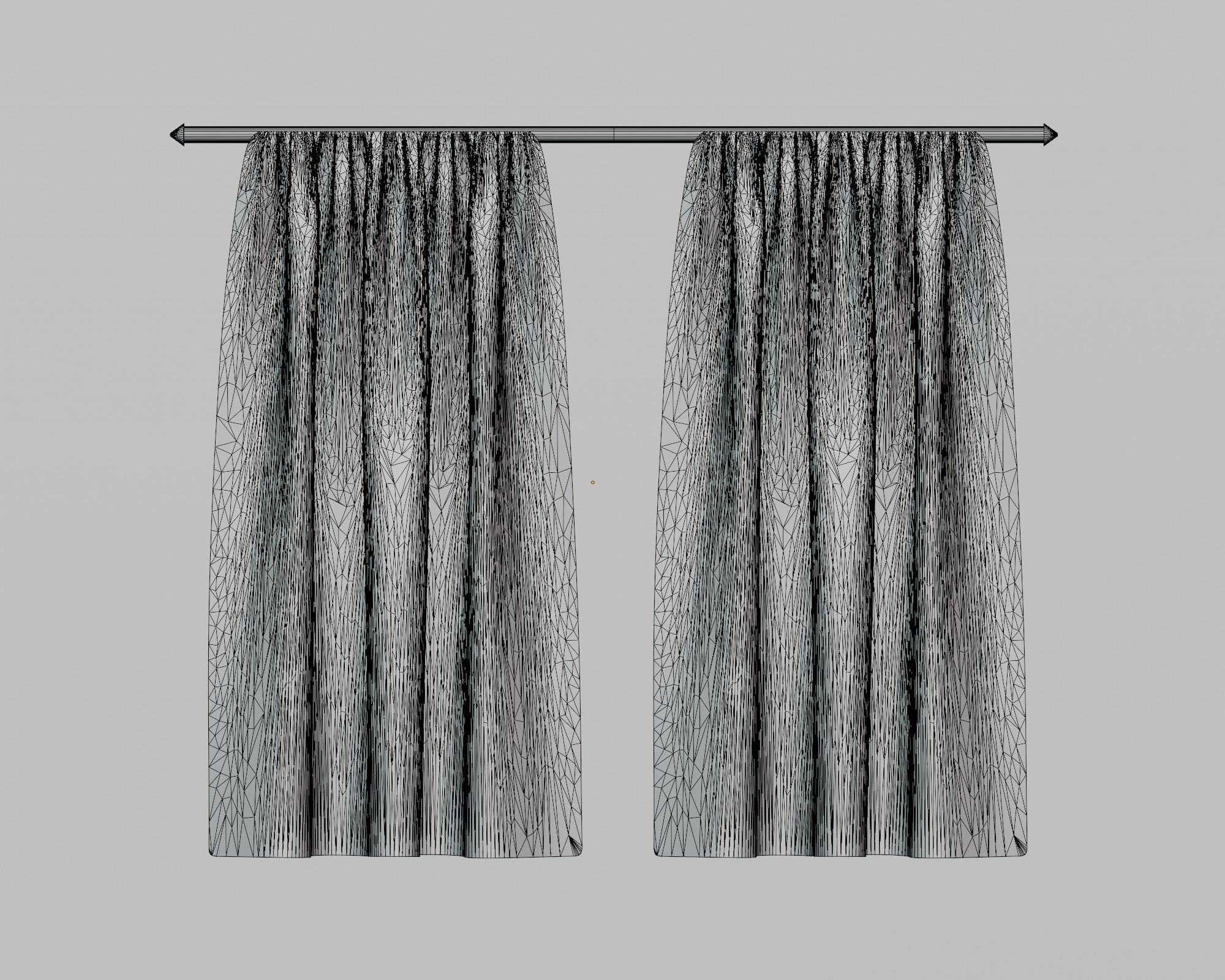 Curtain 3d model Low-poly 3D model_4