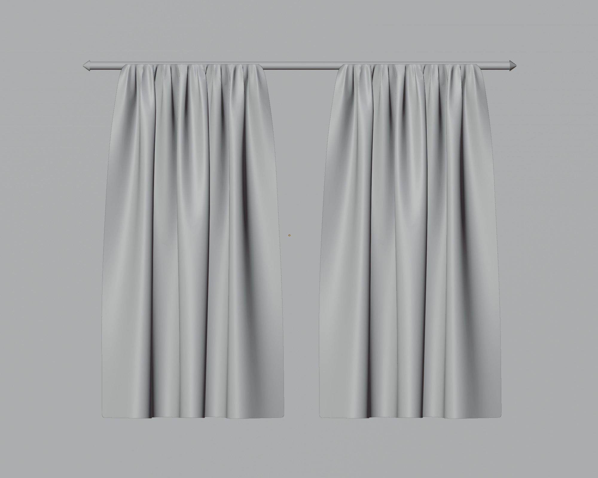 Curtain 3d model Low-poly 3D model_3