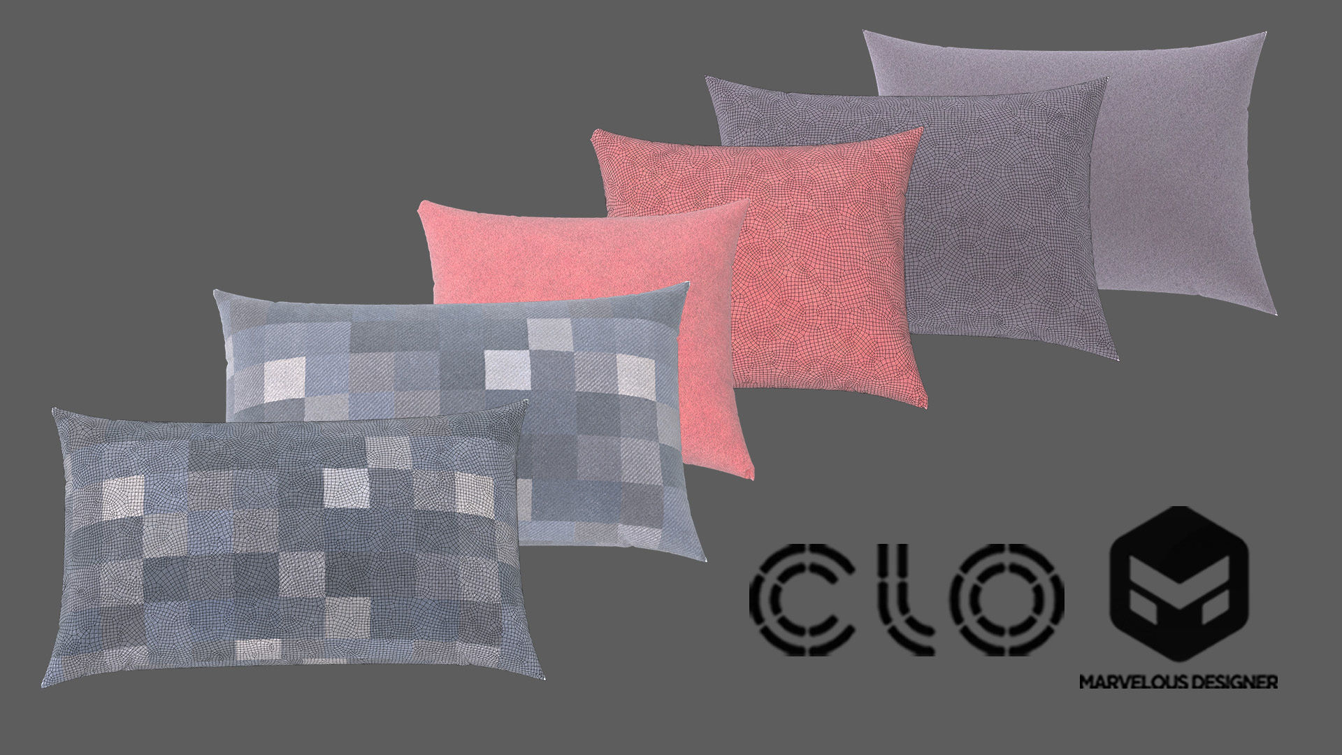 20 Pillows 3D model_8