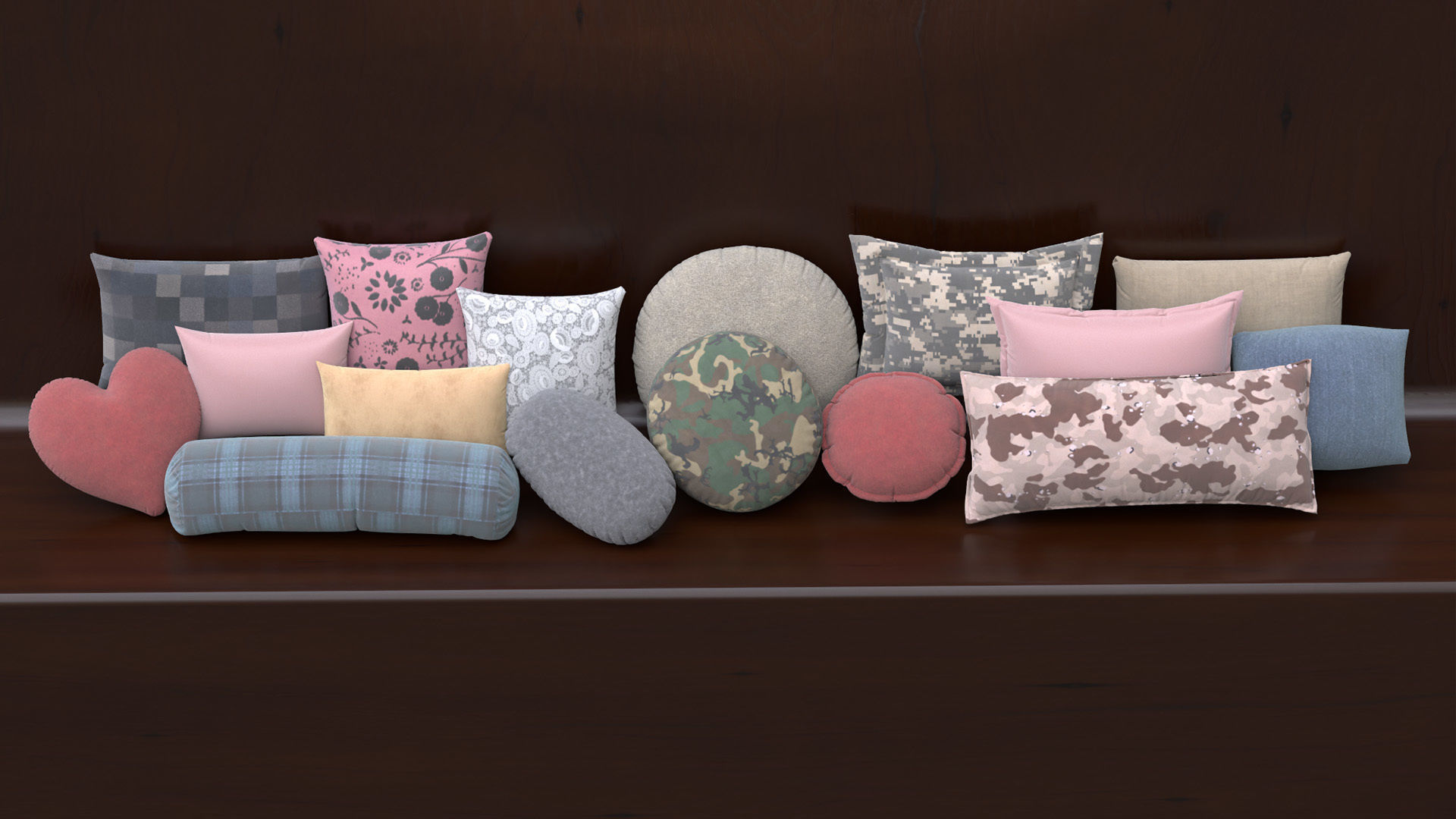 20 Pillows 3D model_6