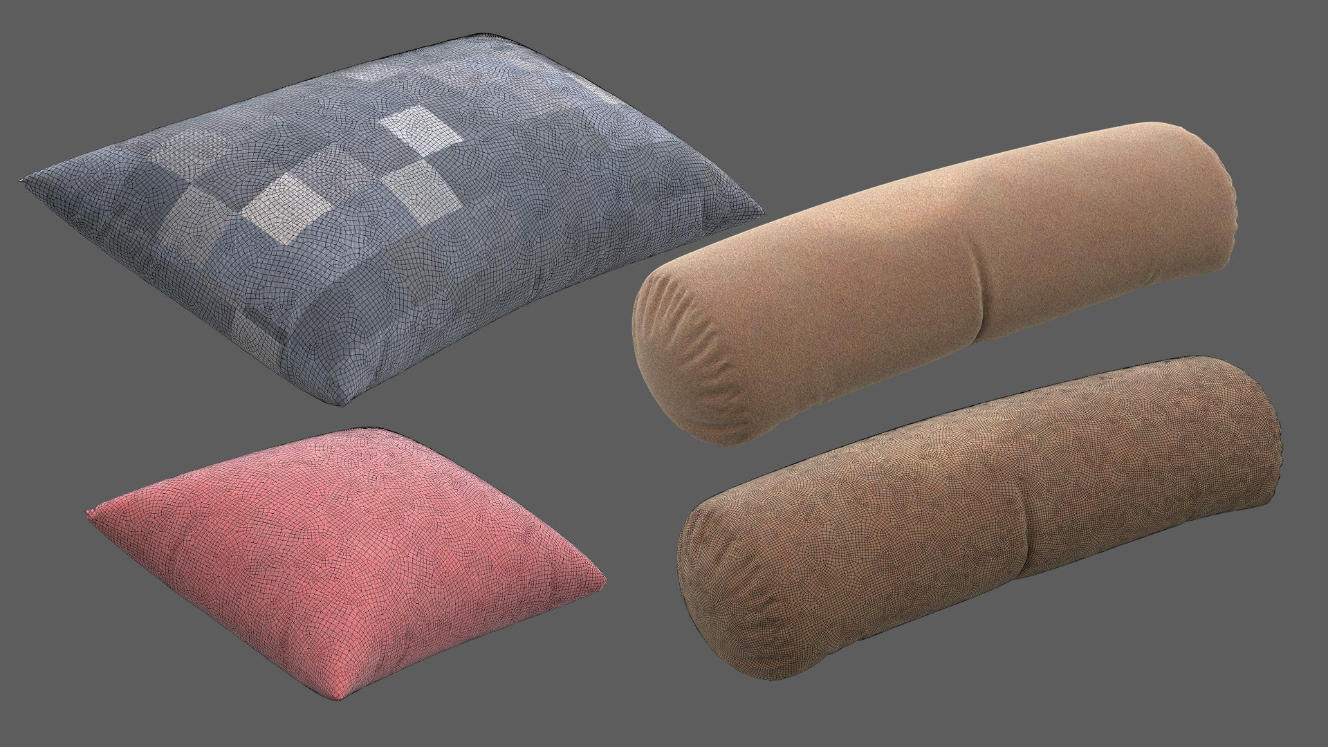 20 Pillows 3D model_4