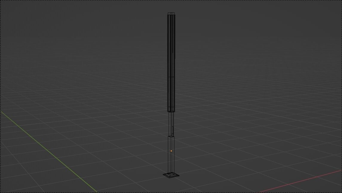 Low-poly Modern Street Light  Free low-poly 3D model_8