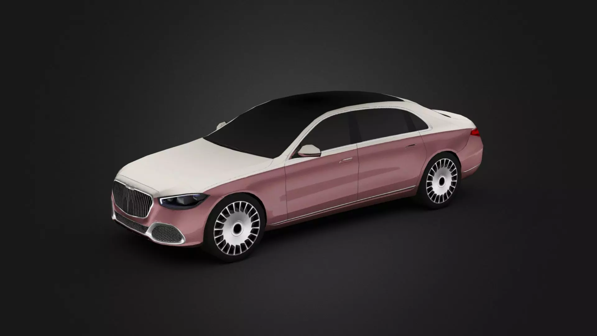 Mercedes Benz S Class Maybach Low-poly 3D model
