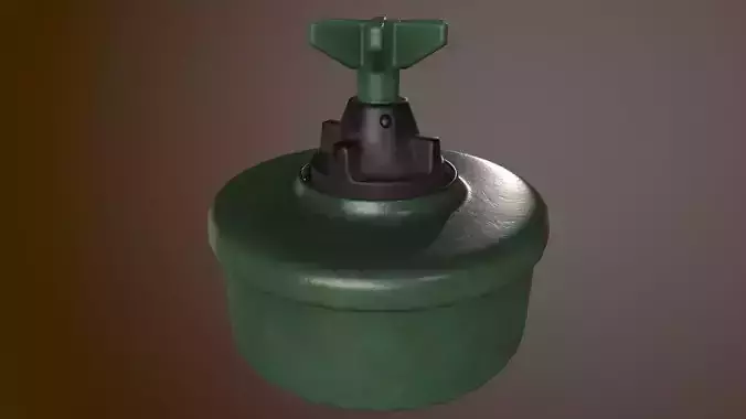 Serbian Land Mine PMA-2 Low-poly 3D model
