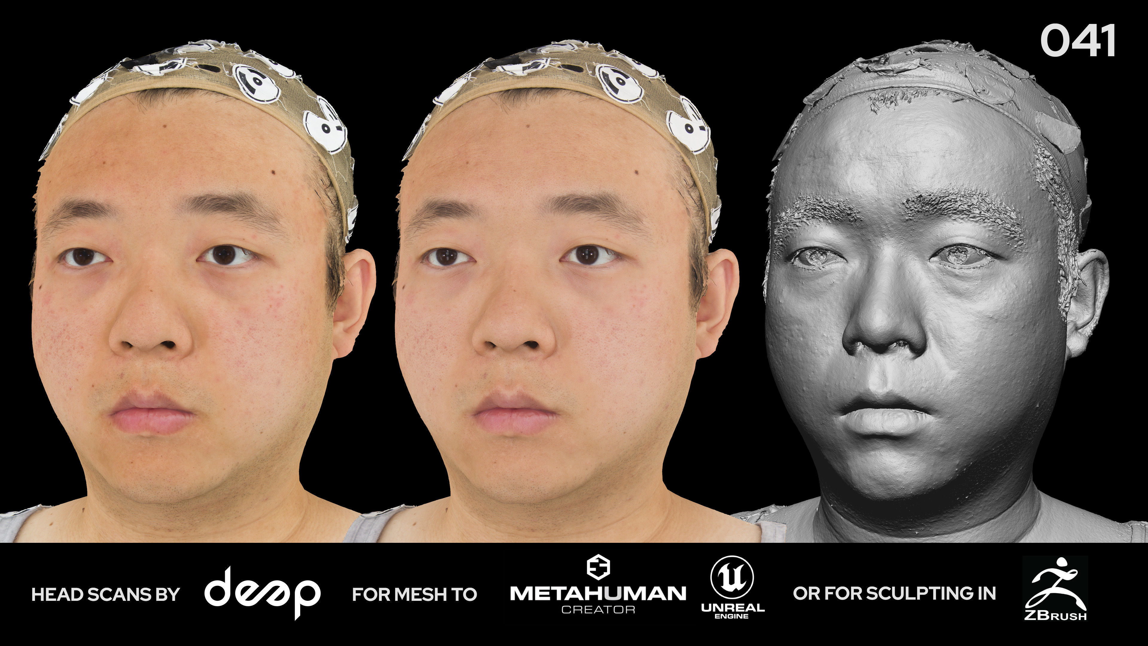 Asian Male 30s head scan 041 3D model_2