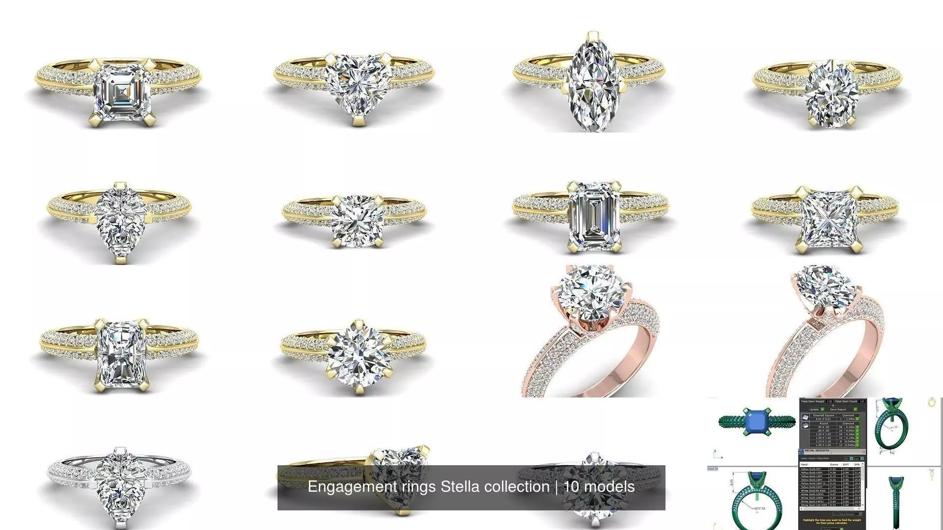Engagement rings Stella all shapes Collection _0