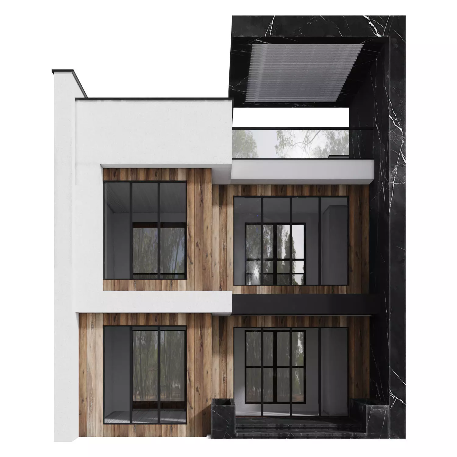 Villa Building 02 3D model_0