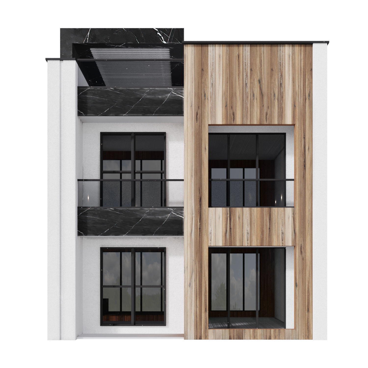 Villa Building 02 3D model_1