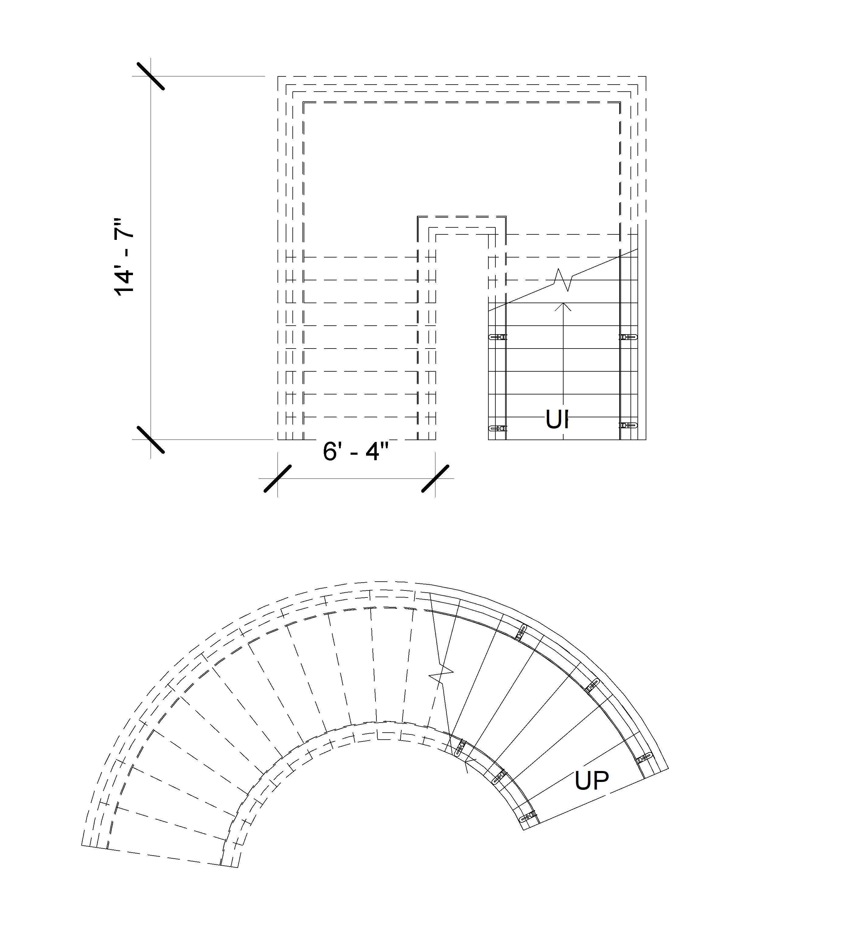 Wood-Metal Stairs 2 3D model_9