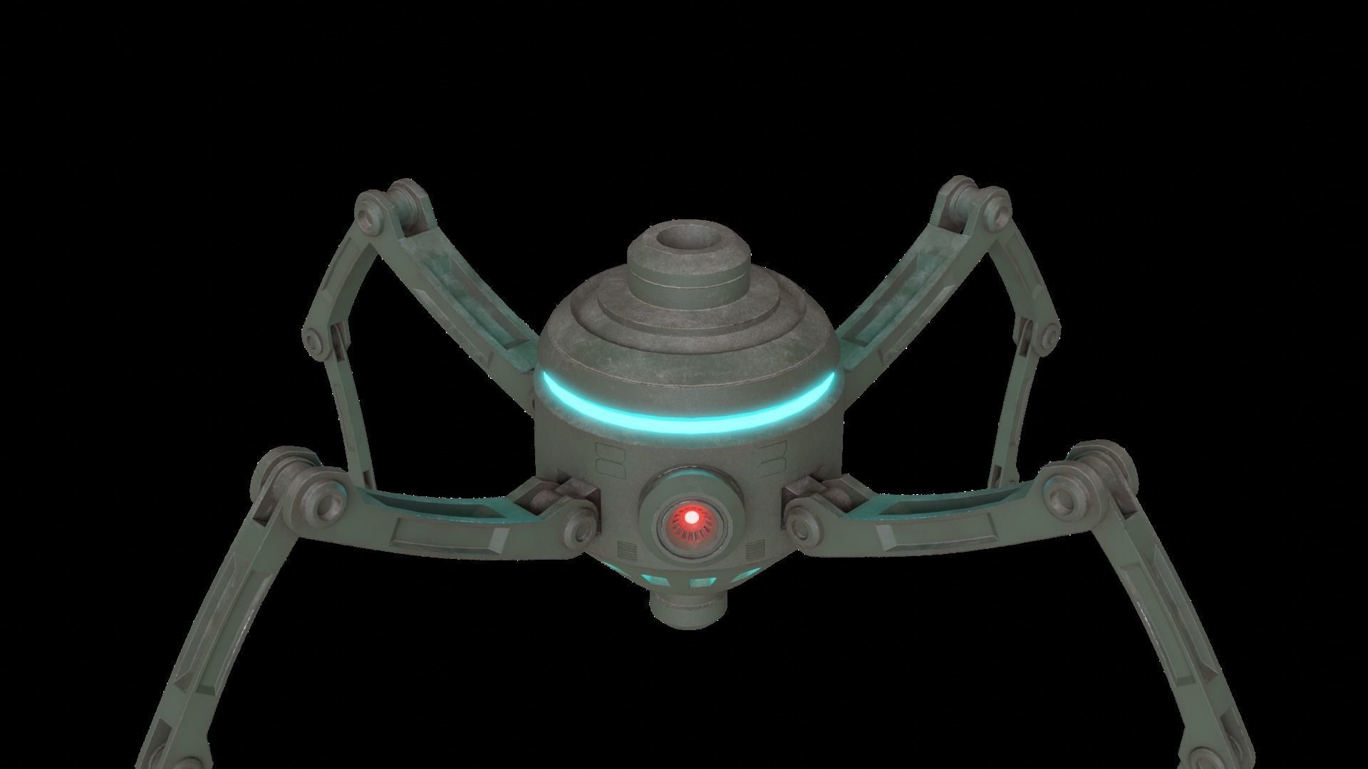 A240N Sentry Droid Low-poly 3D model_4
