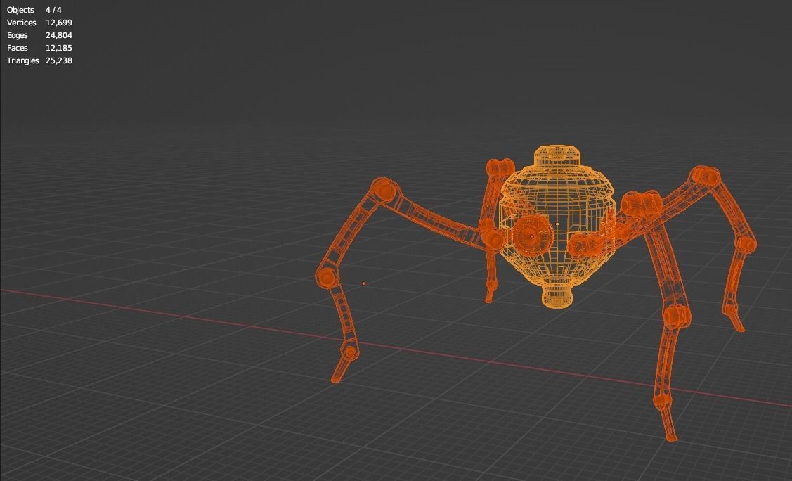 A240N Sentry Droid Low-poly 3D model_5