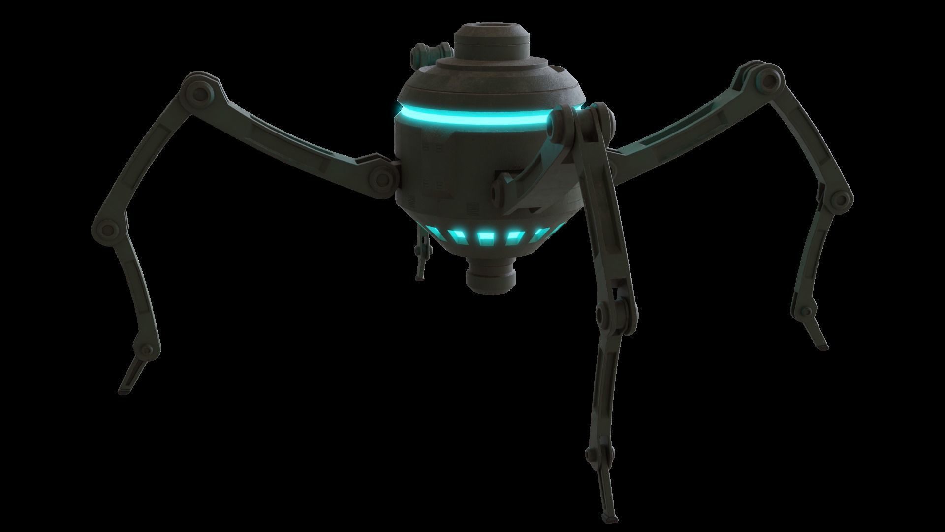 A240N Sentry Droid Low-poly 3D model_3