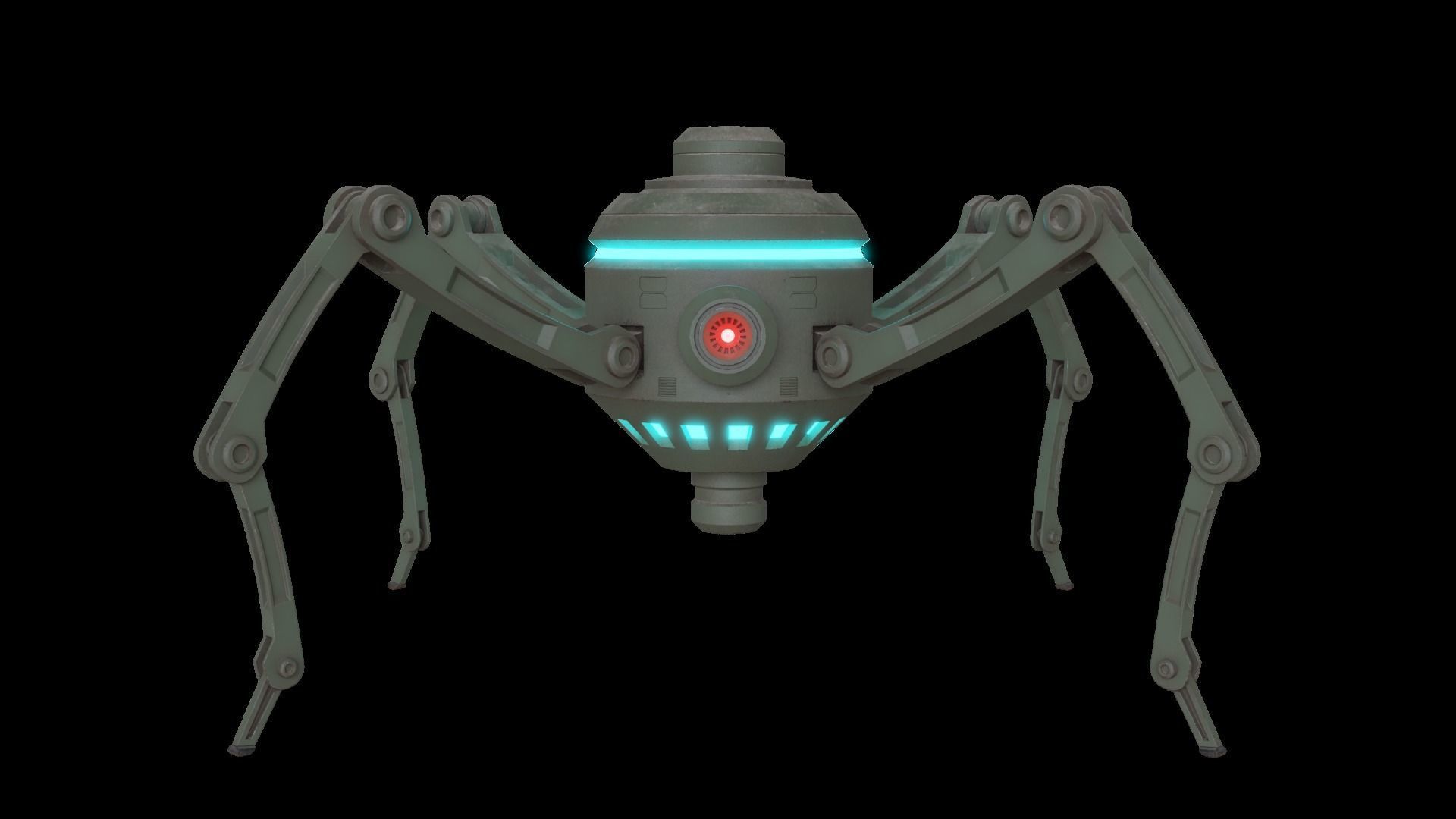 A240N Sentry Droid Low-poly 3D model_2