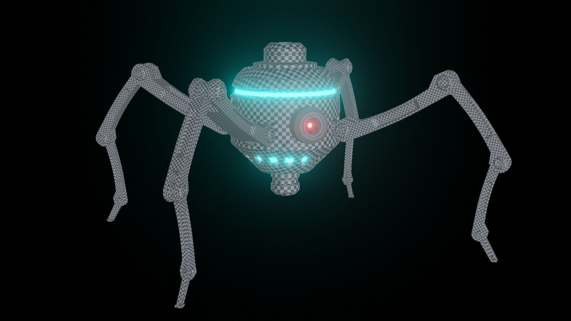 A240N Sentry Droid Low-poly 3D model_6