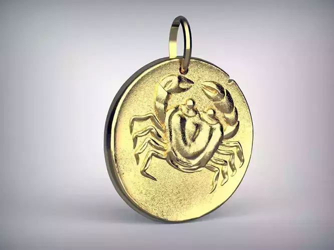 Zodiaque medal Cancer 3D print model